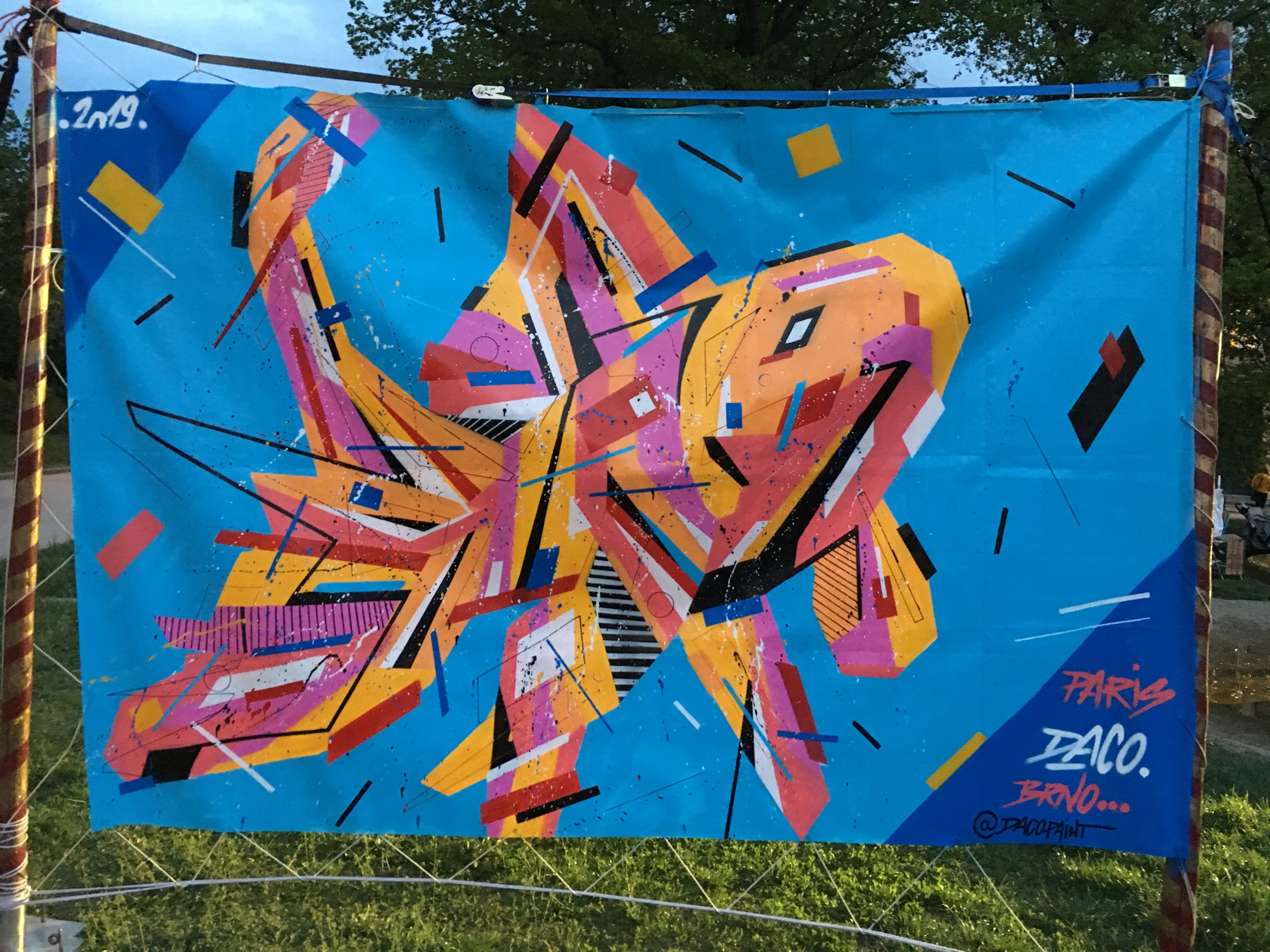 Fresque Graffaune Graffiti poisson réalisée par Daco