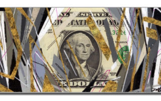 billet 1 dollar Construction Graffiti billet 1 dollar or 24 carats réalisé par Daco